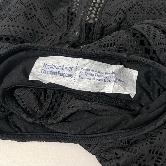 Salt & Cove Black Crochet One Piece Swimsuit Size Small - Picture 8 of 8